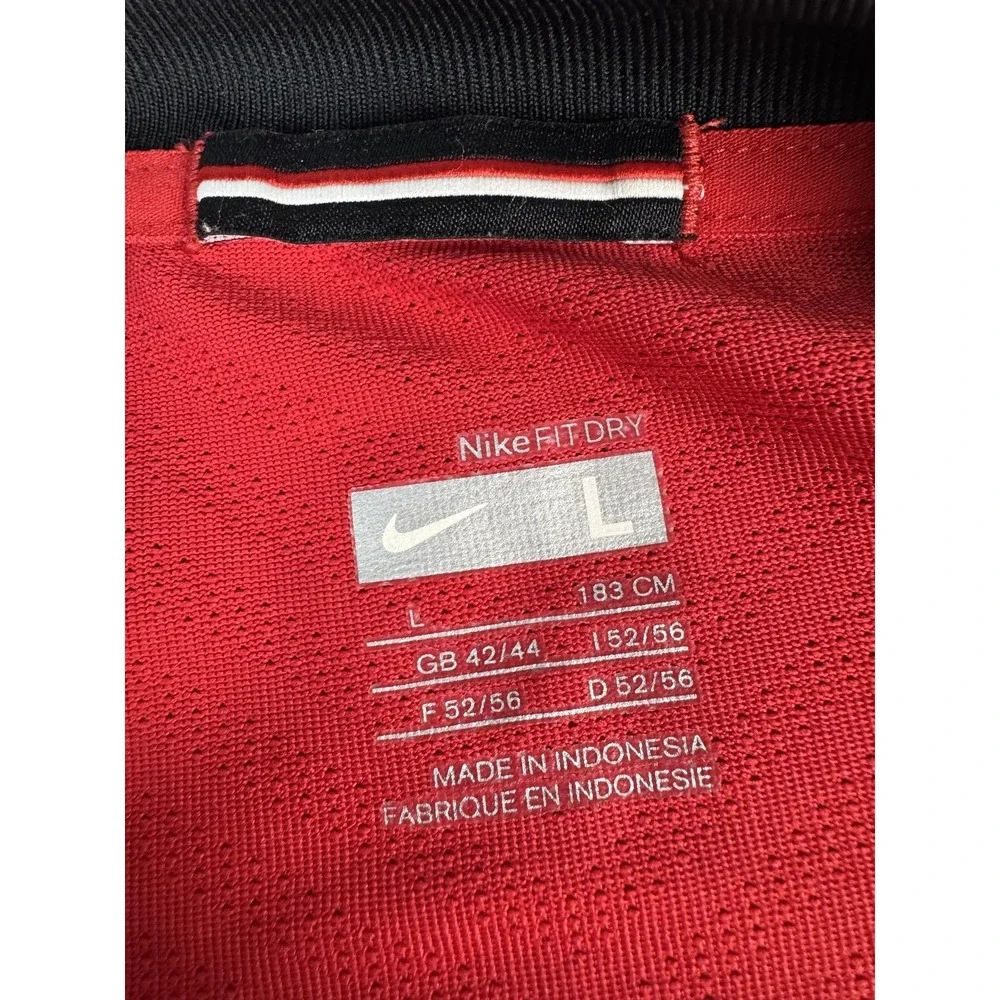 Manchester United Shirt Mens Large Red Soccer Jersey Nike AIG Premier‎ League